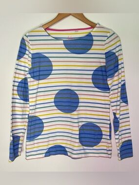 Boden Women’s Stripes Polkadot Long Sleeves Shirt Size 6 Colorful Preppy E63